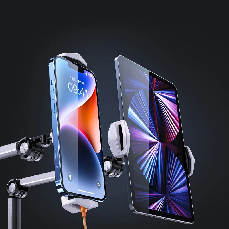 Adjustable Smart Folding Metal Tablet Holder - Image 2
