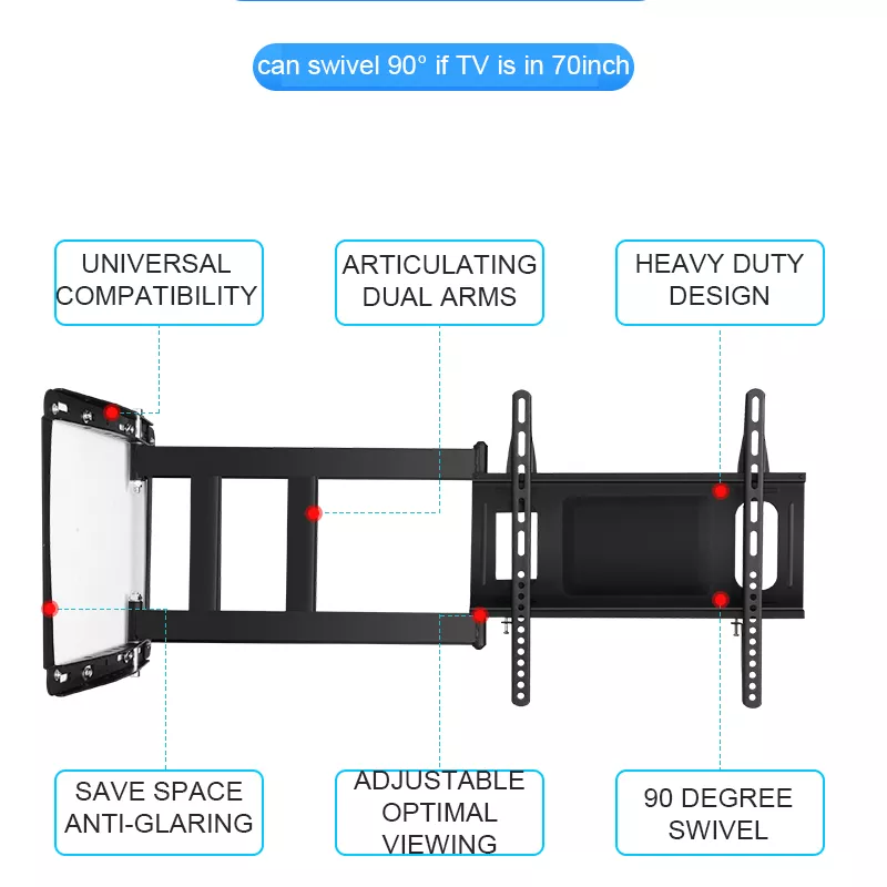 Adjustable Steady Hold High-Power Long Reach TV Wall Mount - Image 7