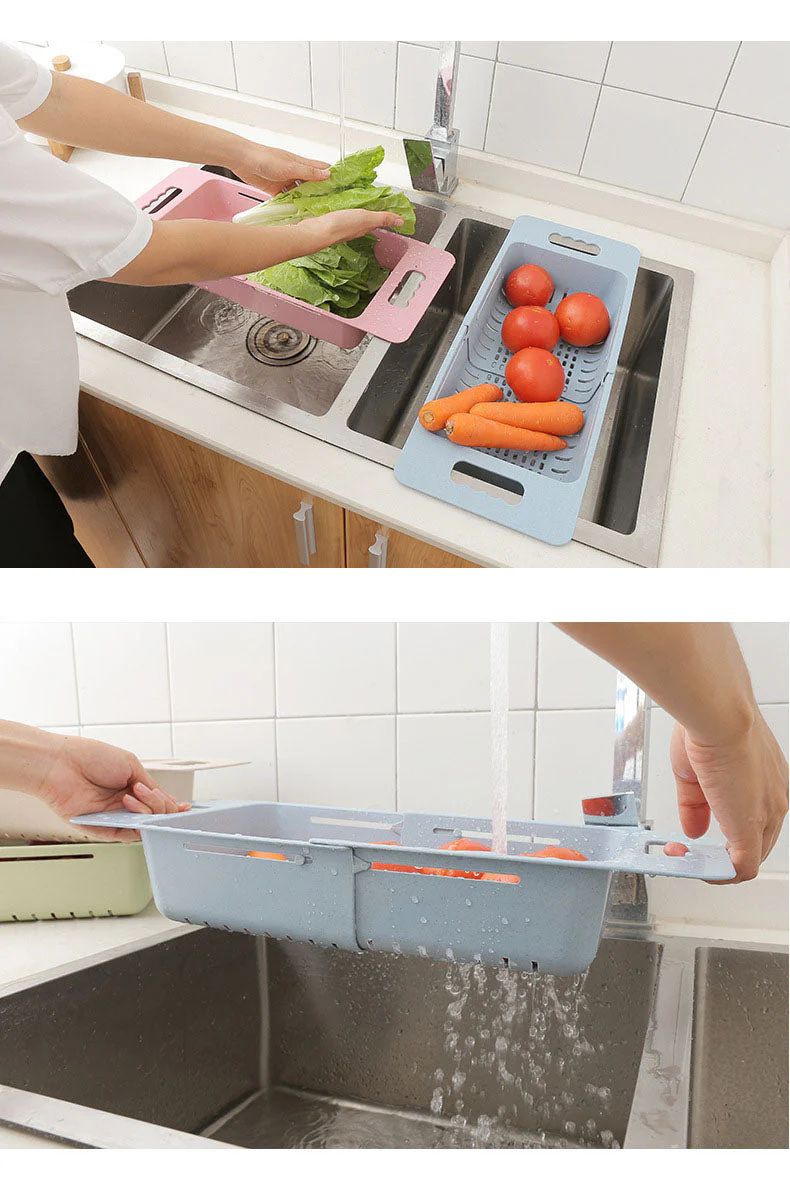 Adjustable Telescopic Fruit Sink Basket - Image 7