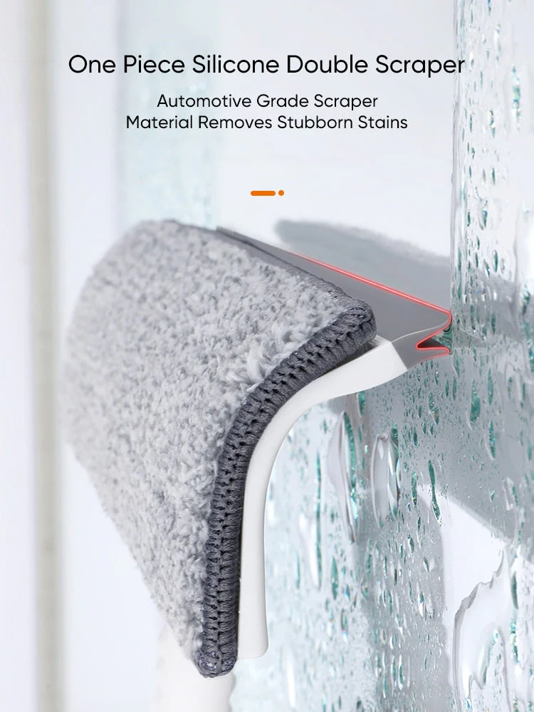 Adjustable Telescopic Long Handle Window Scraper Brush - Image 3
