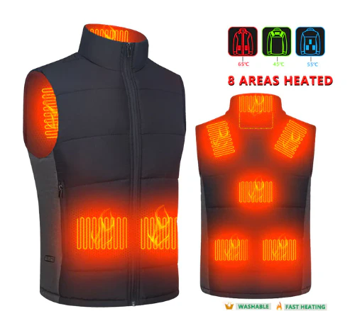 Adjustable Winter Electric Heated Vest - Image 14
