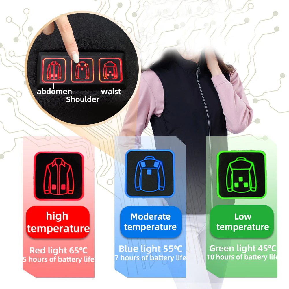 Adjustable Winter Electric Heated Vest - Image 2