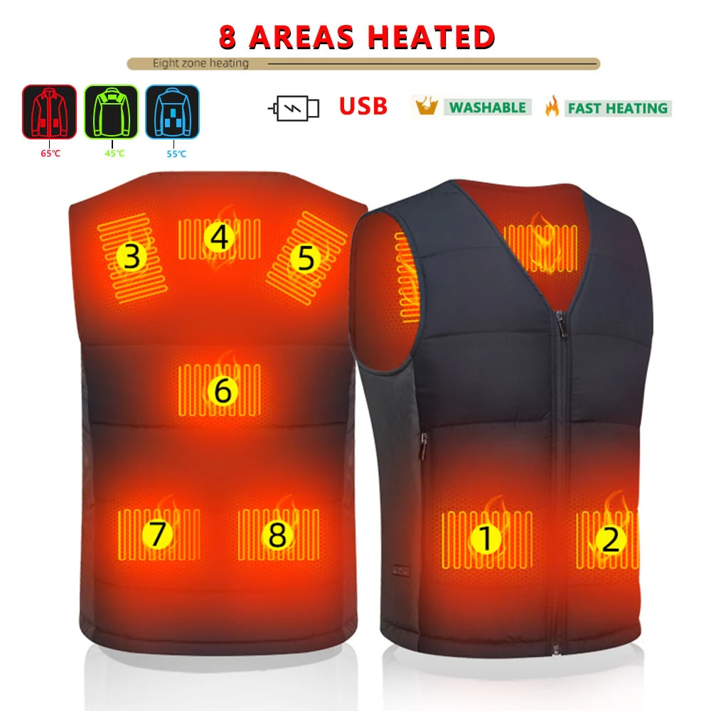 Adjustable Winter Electric Heated Vest - Image 7