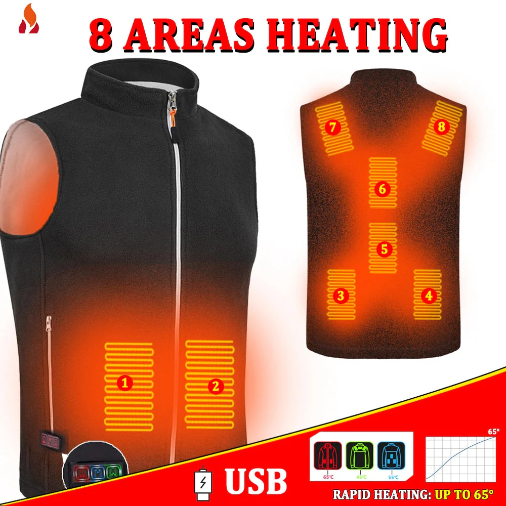 Adjustable Winter Electric Heated Vest - Image 9