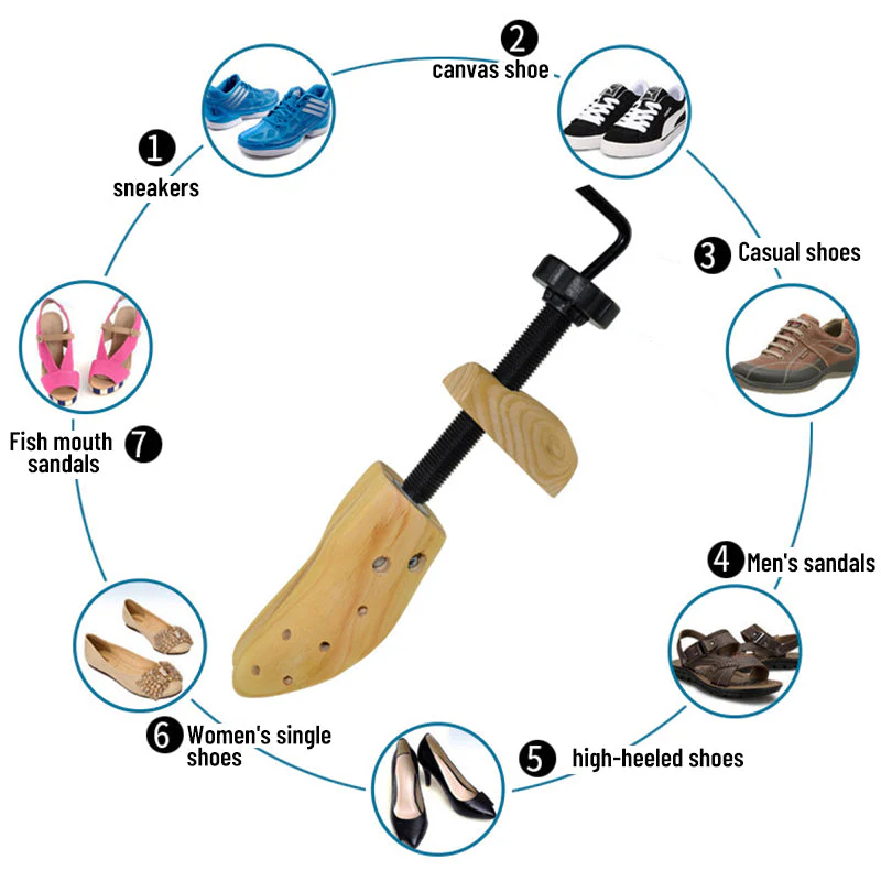 Adjustable Wooden Shoe Stretcher - Image 2