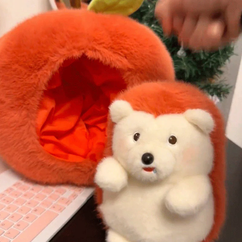 Adorable Puffy Hedgehog Apple Plushie - Image 5