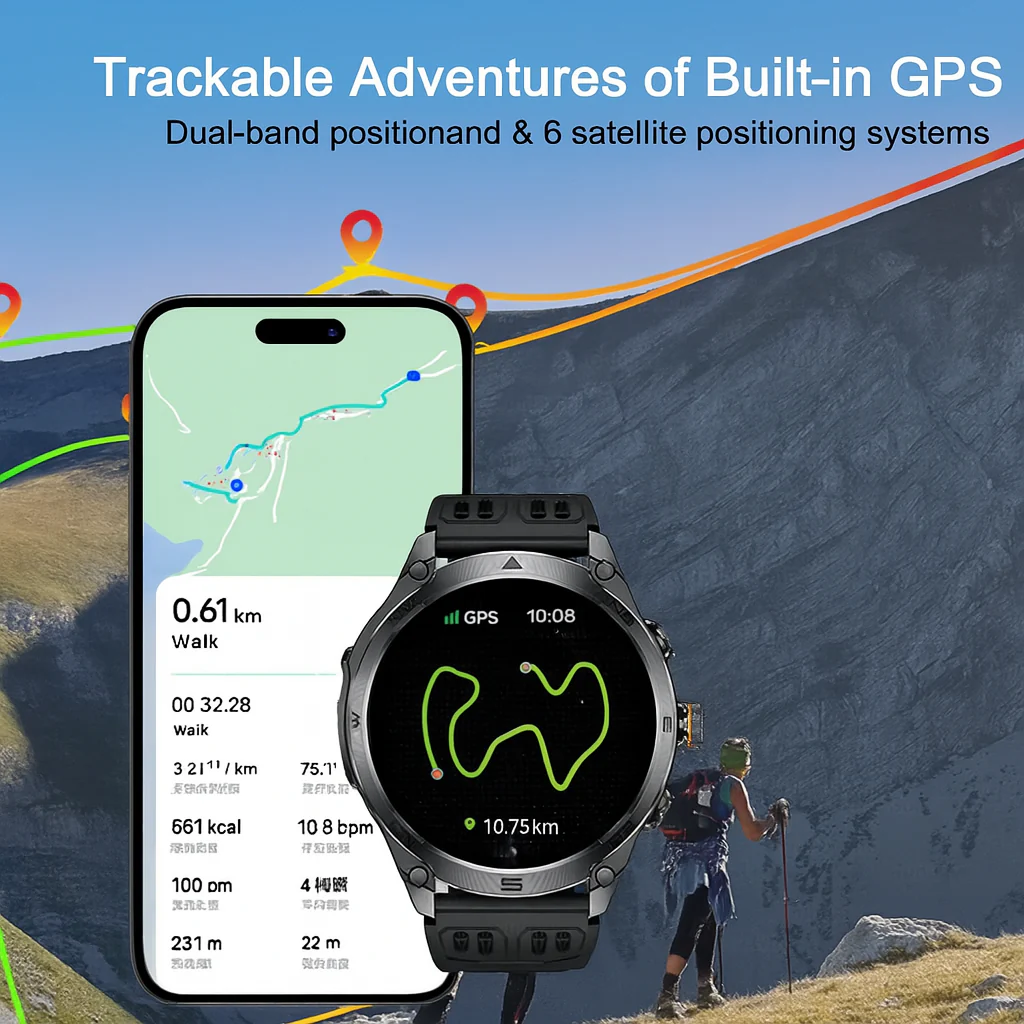 Advanced Sports GPS Waterproof Fitness Tracker Smartwatch - Image 2