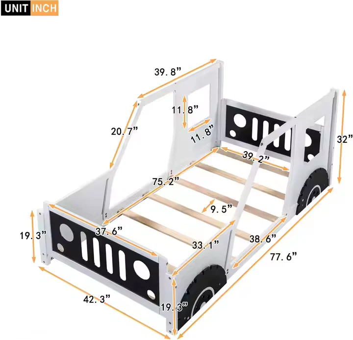 Adventure Racer Full-Size Wooden Car Bed - Image 3
