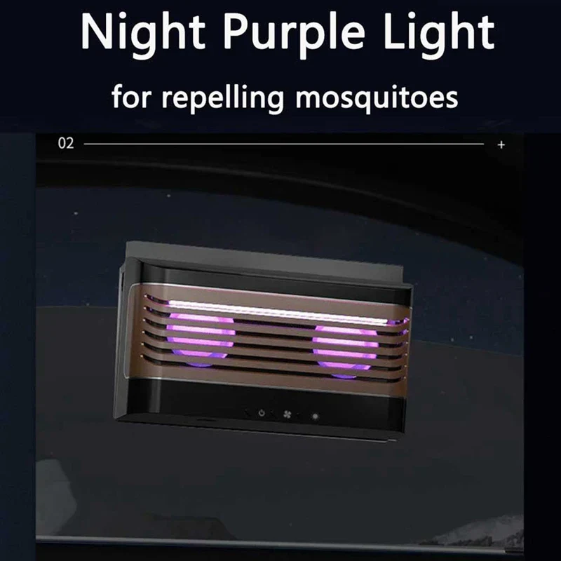 Air Purifier Cleaning System Solar Powered Car Fan - Image 4
