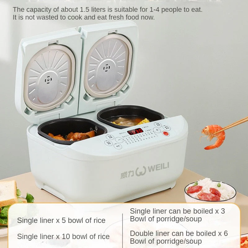 All-In-One Double Container Intelligent Electric Rice Cooker - Image 2
