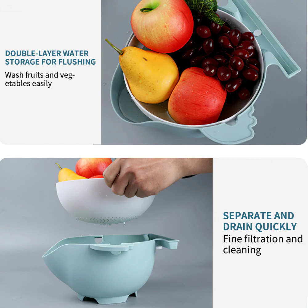 All-in-One Drain Basket Vegetable Grater - Image 7