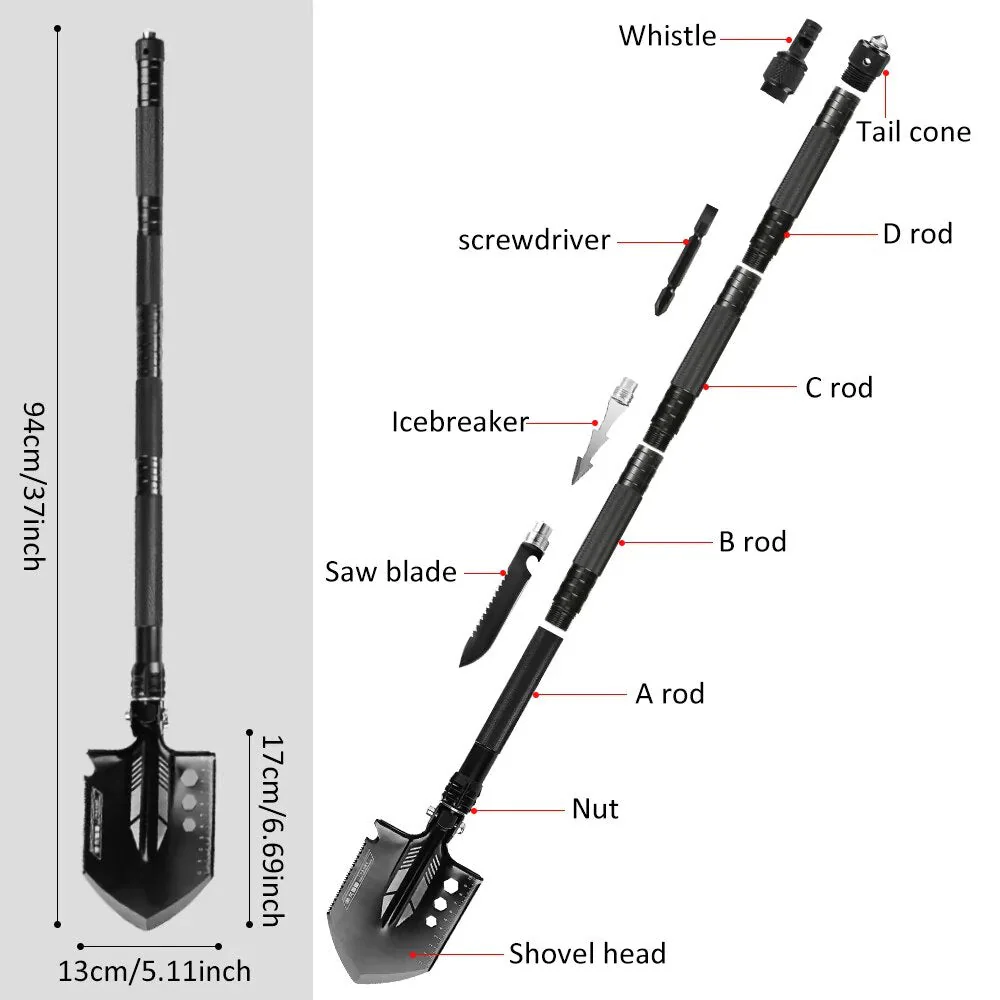 All-Terrain Tactical Multi-Tool Shovel Kit - Image 5