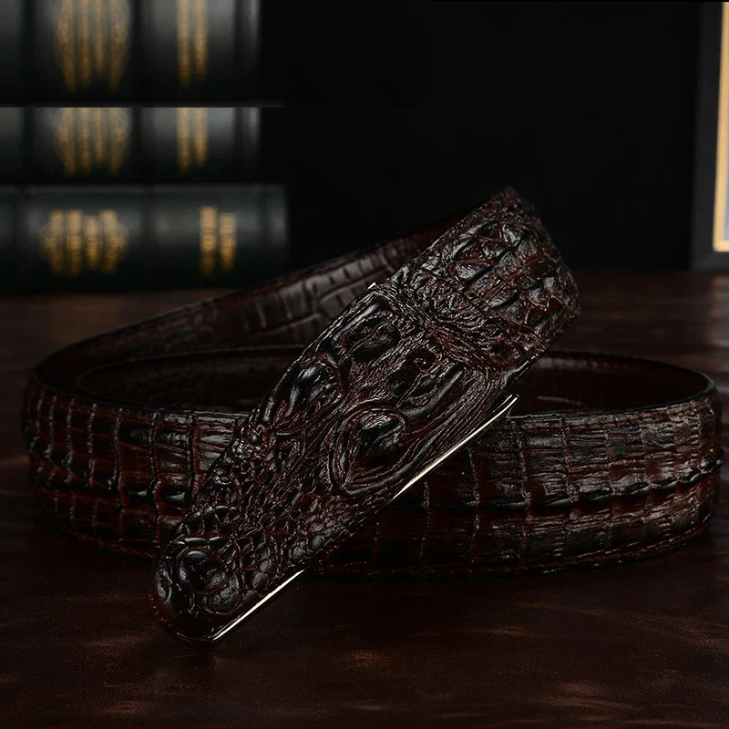 Alligator Bold Texture Elegant Men Belt - Image 2