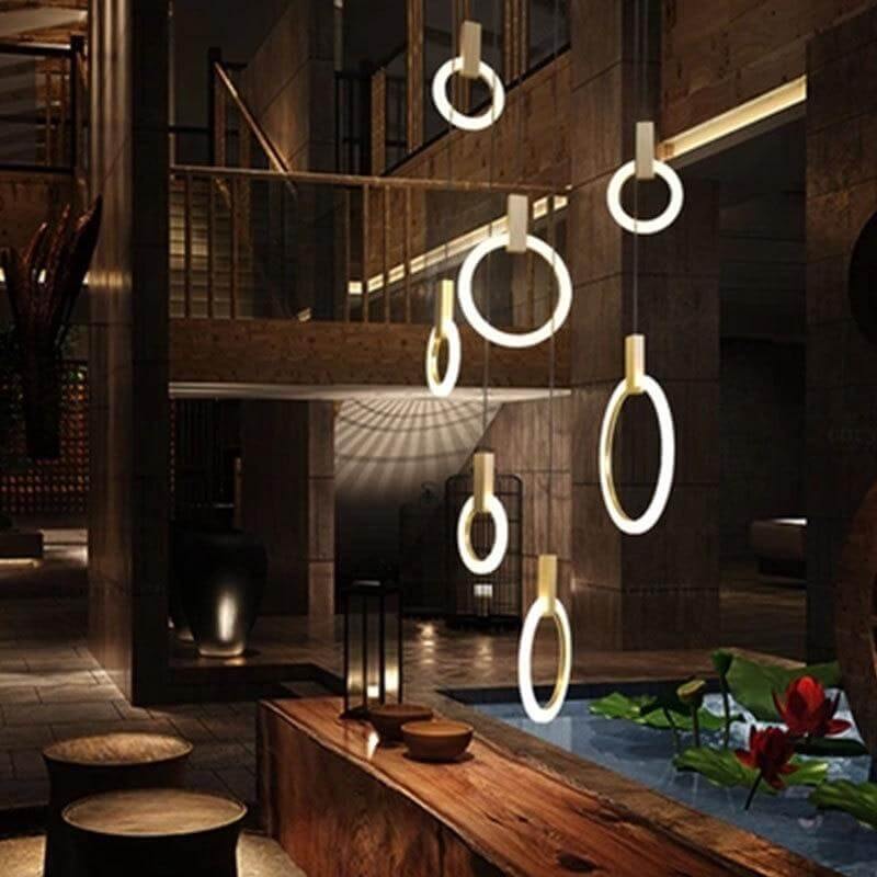 Aluminum Rings Hanging Lights - Image 2