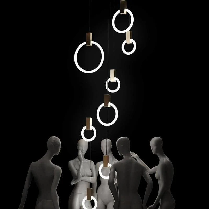 Aluminum Rings Hanging Lights - Image 3