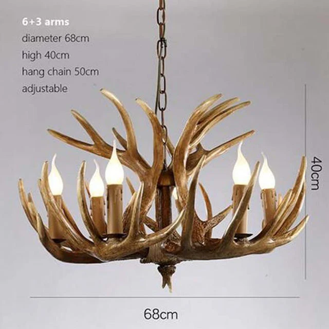 American Loft Style Deer Horn Pendant Light - Image 14