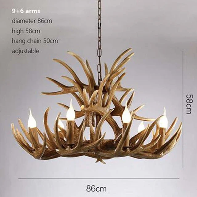 American Loft Style Deer Horn Pendant Light - Image 19