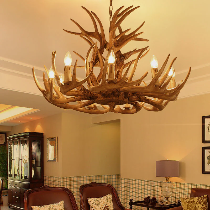 American Loft Style Deer Horn Pendant Light - Image 2