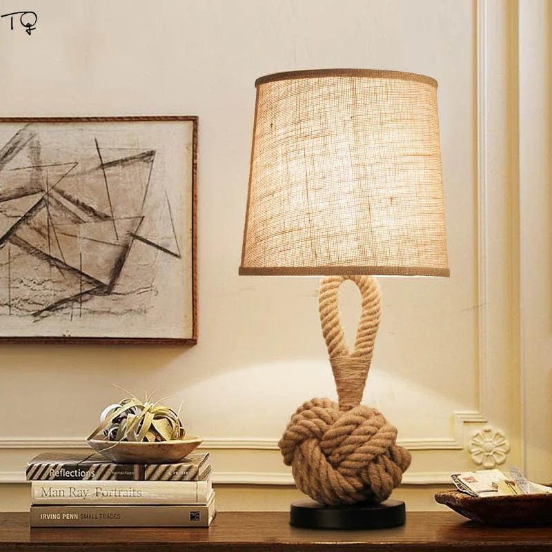 American Retro Rope Table Lamp - Image 3