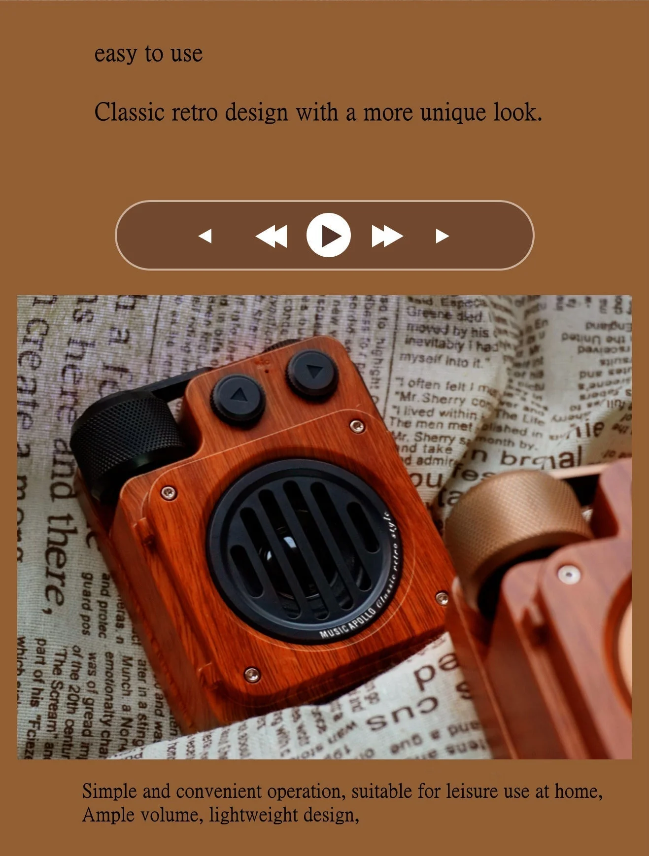 American Style Retro Bluetooth Radio Speaker - Image 11