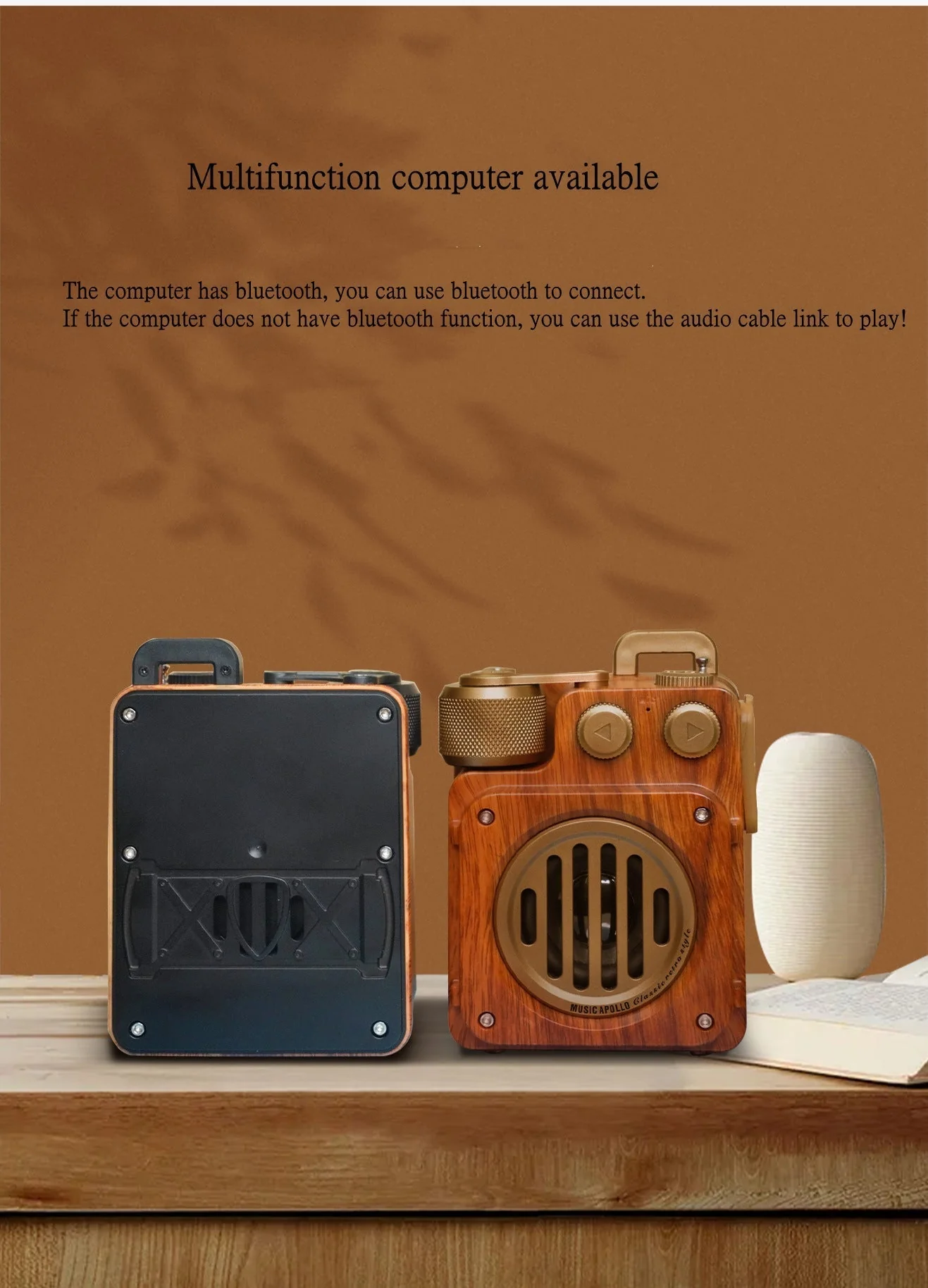American Style Retro Bluetooth Radio Speaker - Image 13