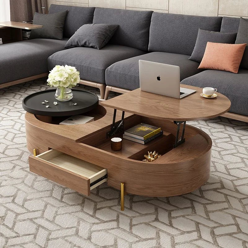 American Style Wooden Nordic Space Saving Coffee Table - Image 2