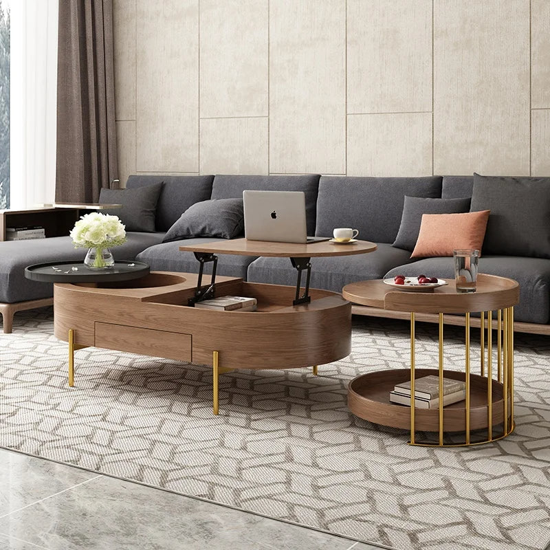 American Style Wooden Nordic Space Saving Coffee Table - Image 3