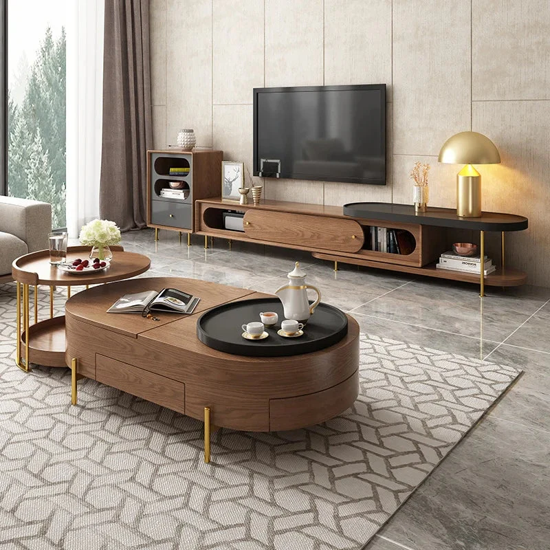 American Style Wooden Nordic Space Saving Coffee Table - Image 4