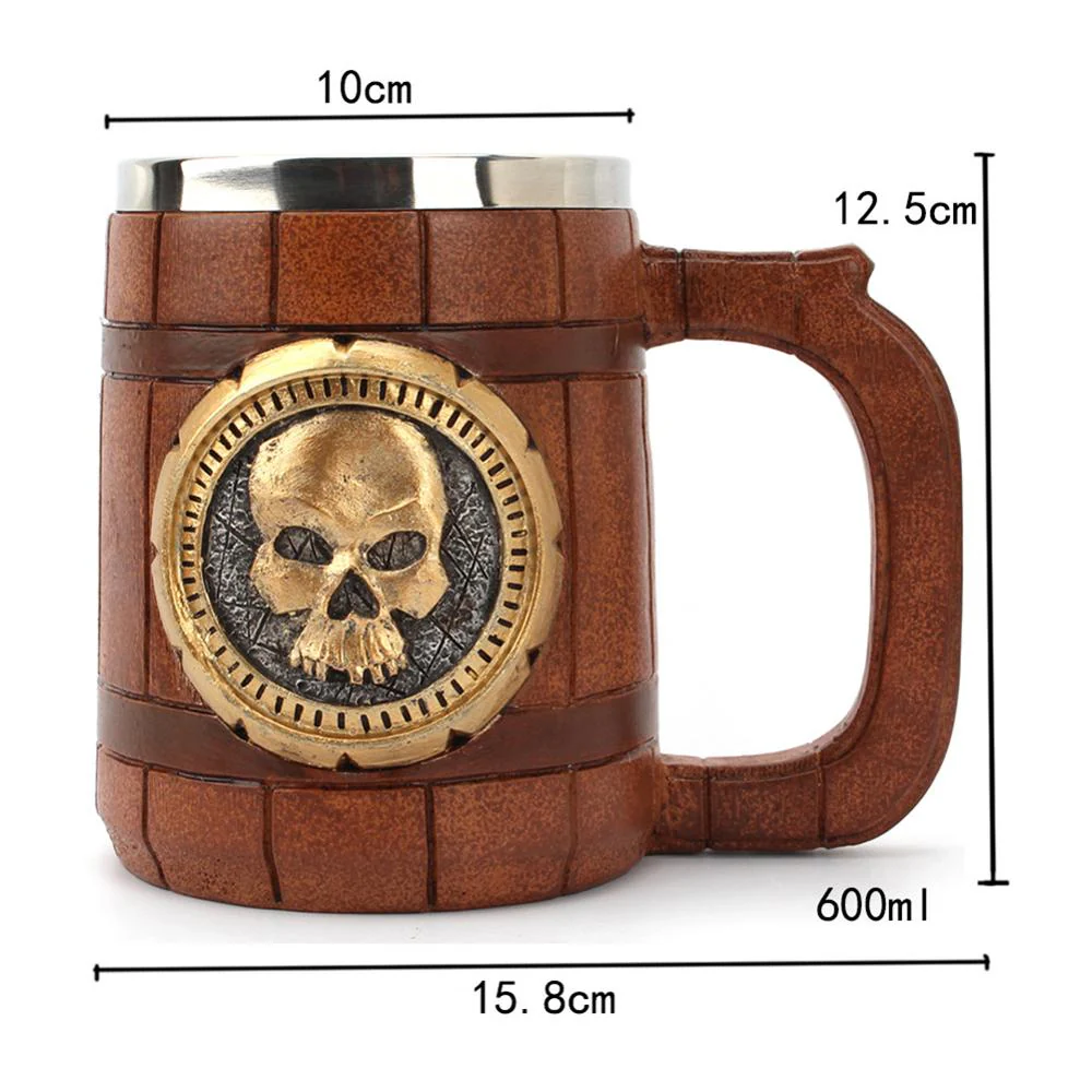 Ancient Time Stainless Steel Wooden Mug - Image 8