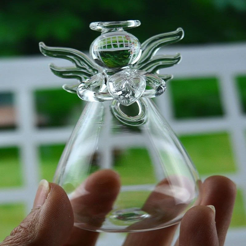Angel Time Transparent Glass Vase - Image 3