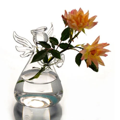 Angel Time Transparent Glass Vase - Image 4