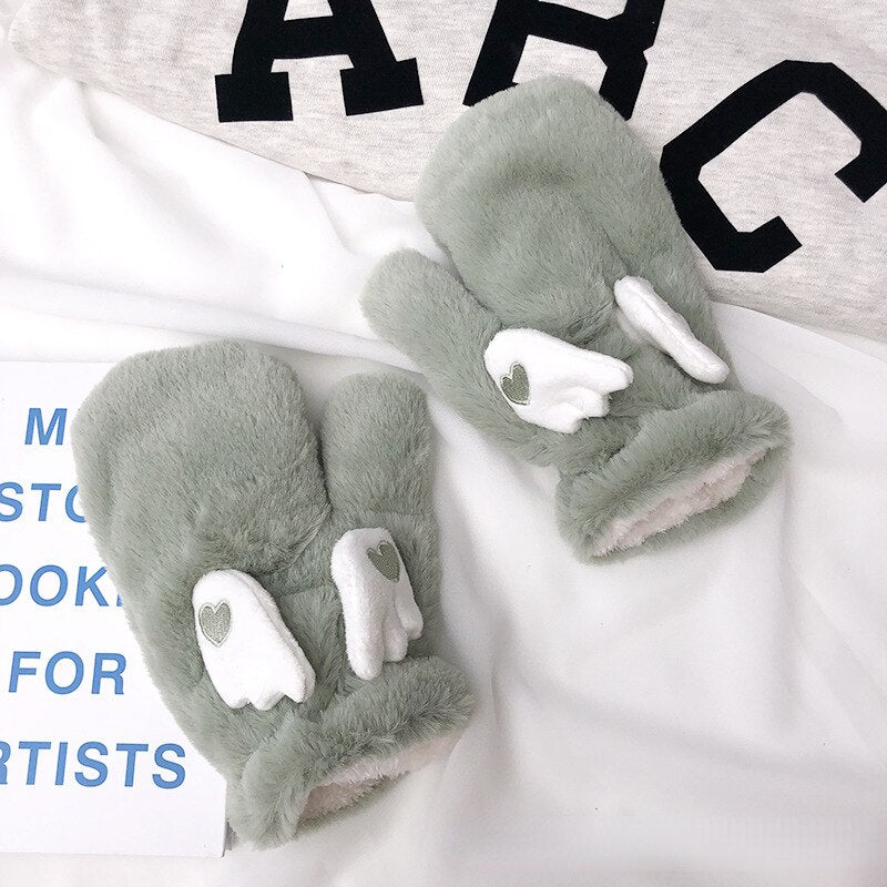 Angel Wings Warm Cute Gloves - Image 4