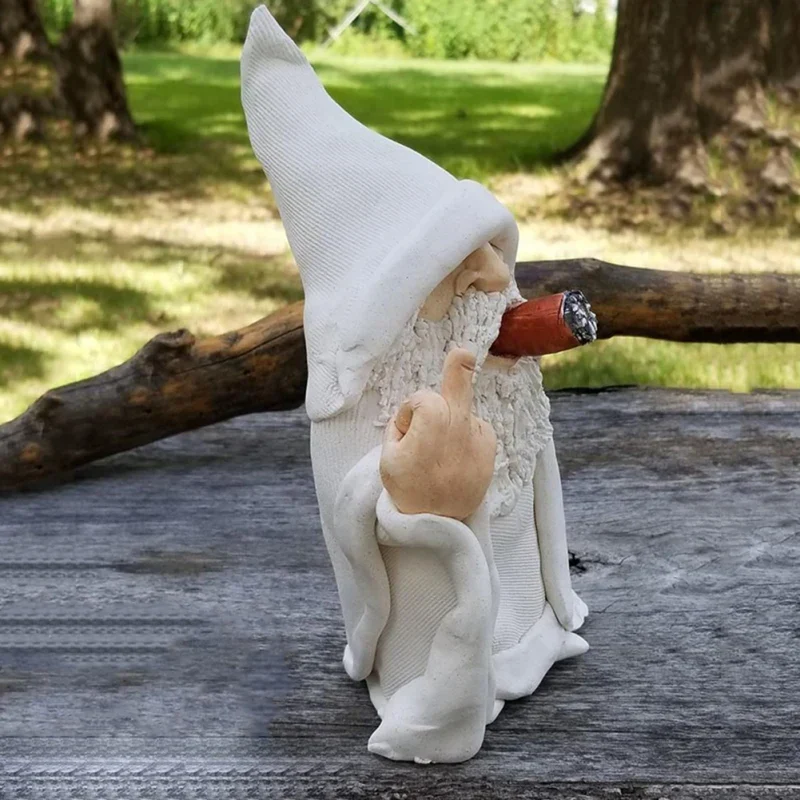 Angry Middle Finger Garden Gnome Decor - Image 4