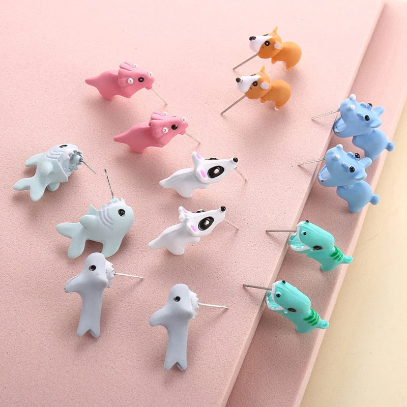 Animal Bite Cartoon Creative Earrings - Image 10