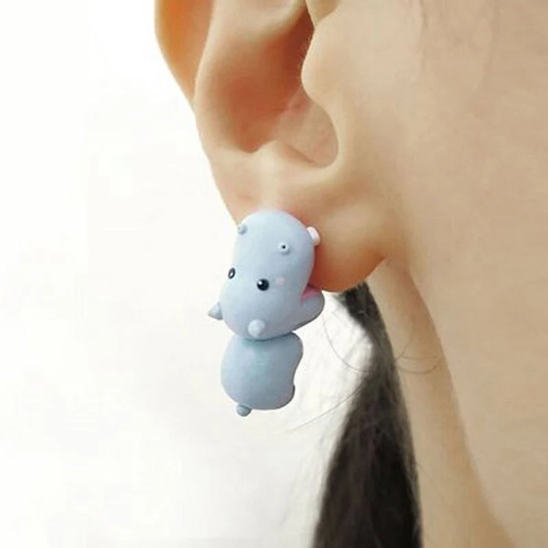 Animal Bite Cartoon Creative Earrings - Image 7
