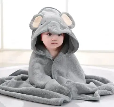 Animal-Themed Hooded Baby Bathrobe - Image 9