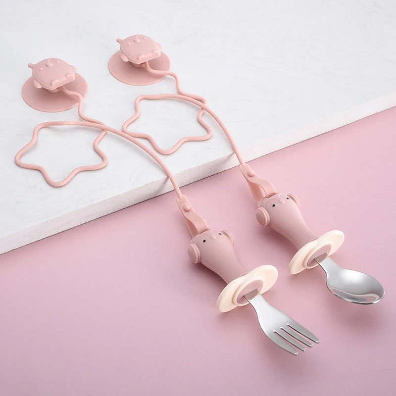 Anti-drop Baby Spoon Fork Set - Image 11