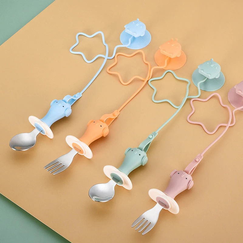 Anti-drop Baby Spoon Fork Set - Image 3