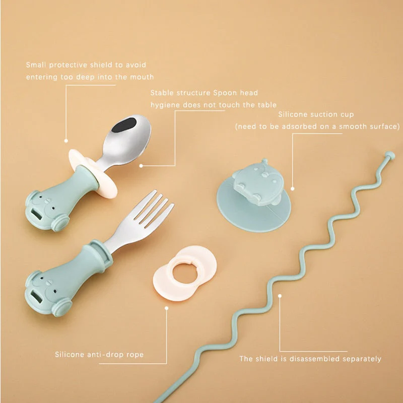 Anti-drop Baby Spoon Fork Set - Image 4