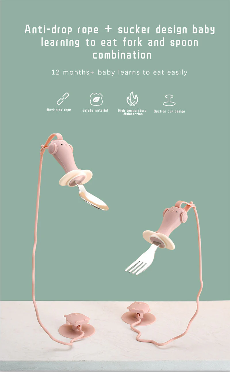 Anti-drop Baby Spoon Fork Set - Image 5