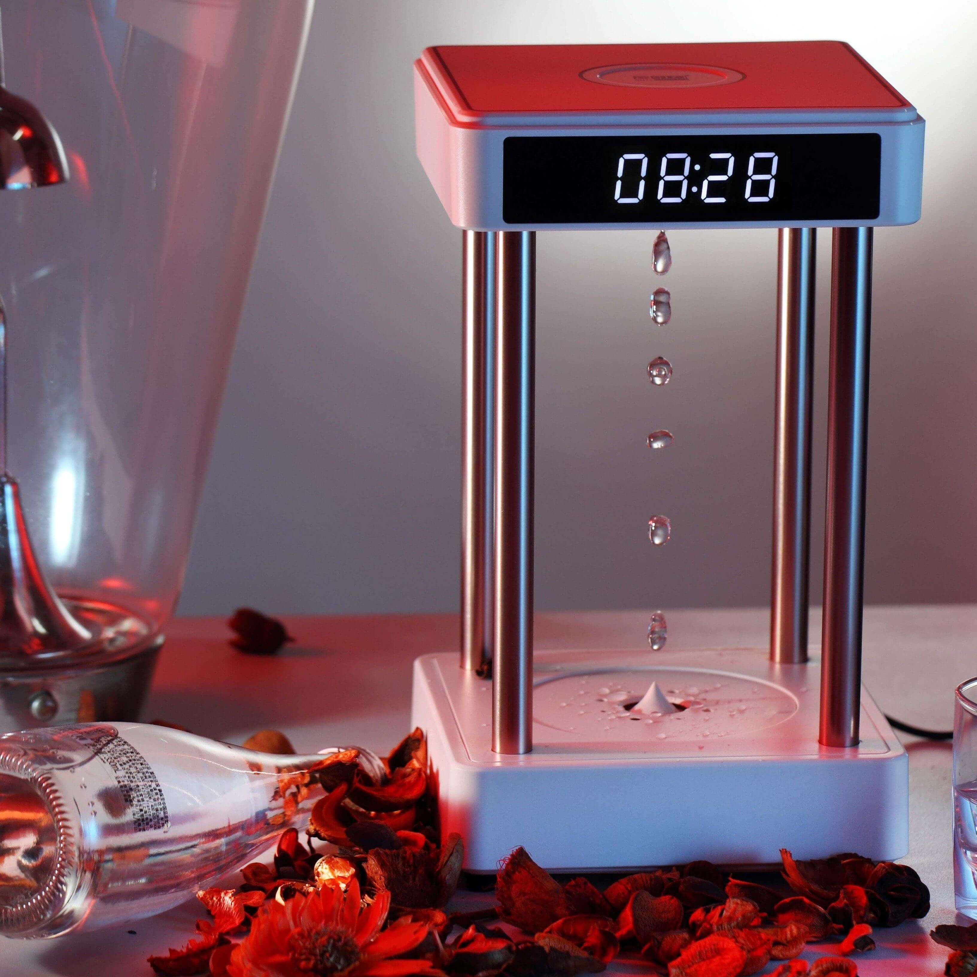 Anti Gravity Levitating Water Drops Hourglass Fountain Lamp - Image 6