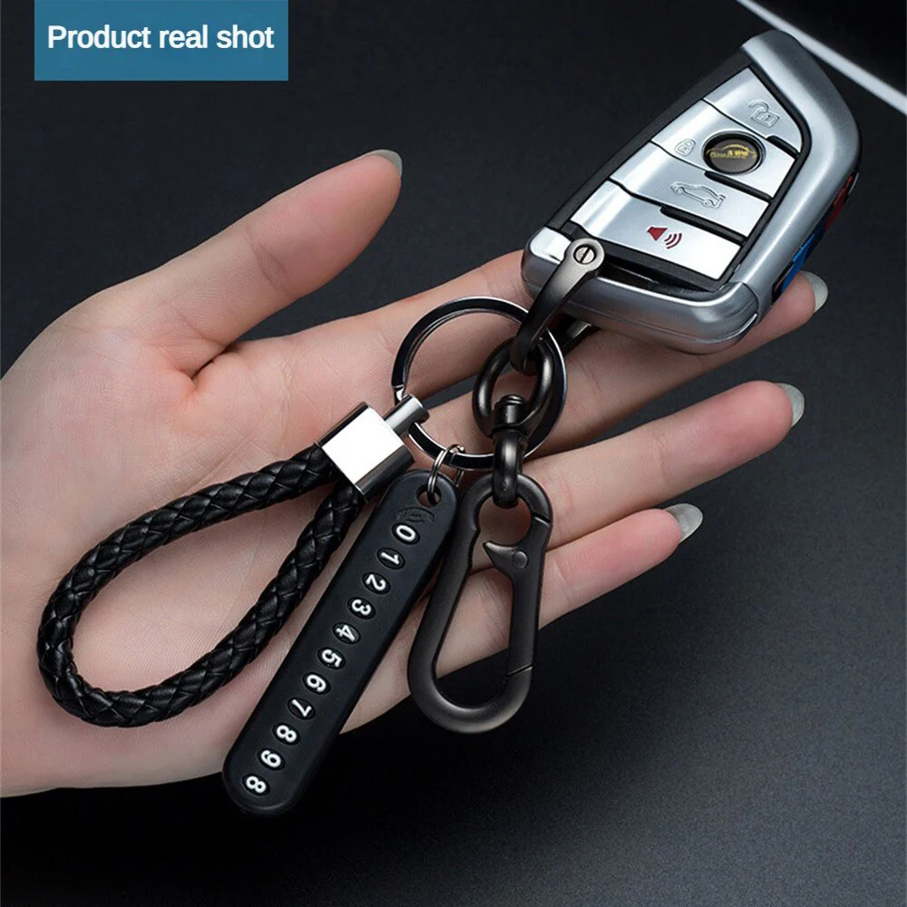 Anti Lost Metal Phone Number Keychain - Image 2