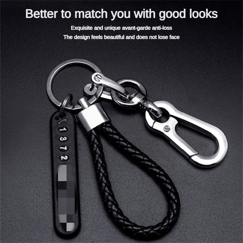 Anti Lost Metal Phone Number Keychain - Image 4