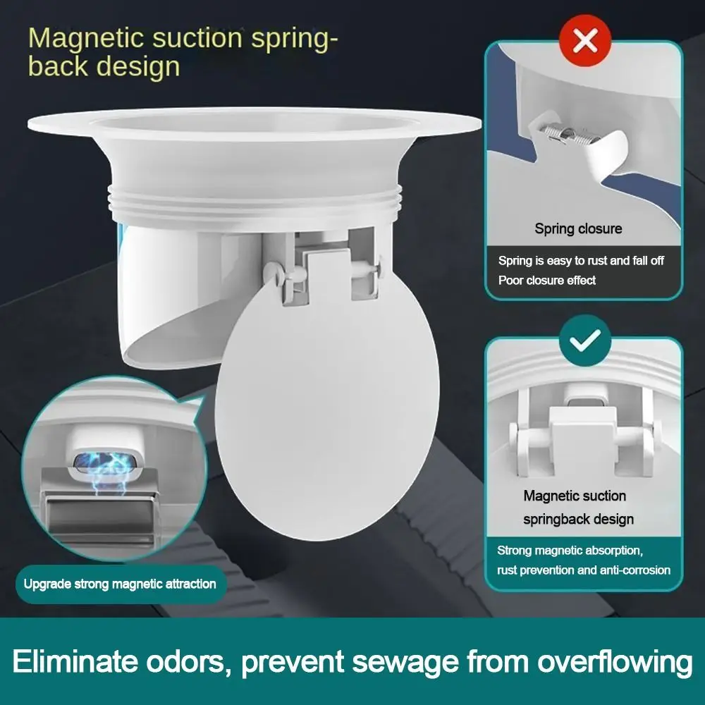 Anti-Smell Squat Toilet Plug Magnetic Stopper - Image 2