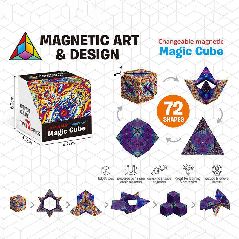 Anti-Stress Magnetic Magic Cube - Image 3