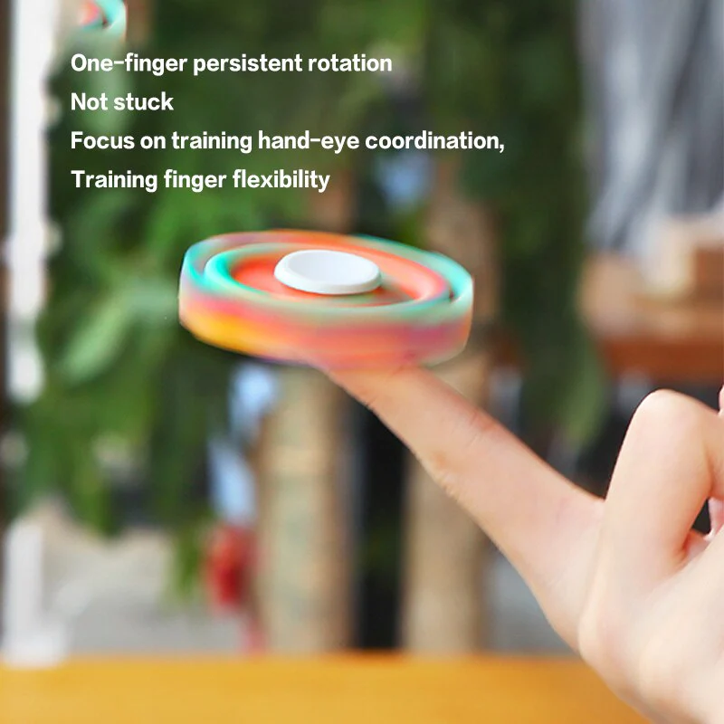 Anti-stress Silicone Colorful Hand Spinner - Image 3