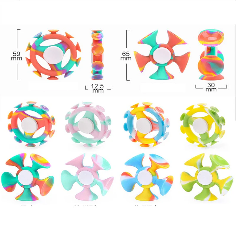 Anti-stress Silicone Colorful Hand Spinner - Image 8