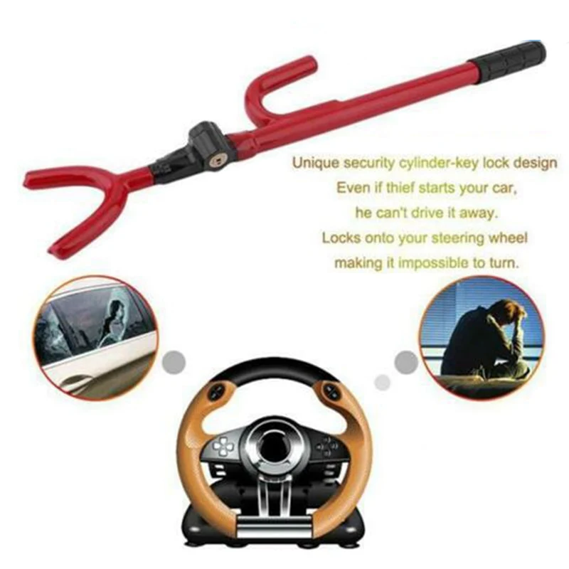 Anti-Theft Car Steering Wheel Retractable Safety Lock - Image 2