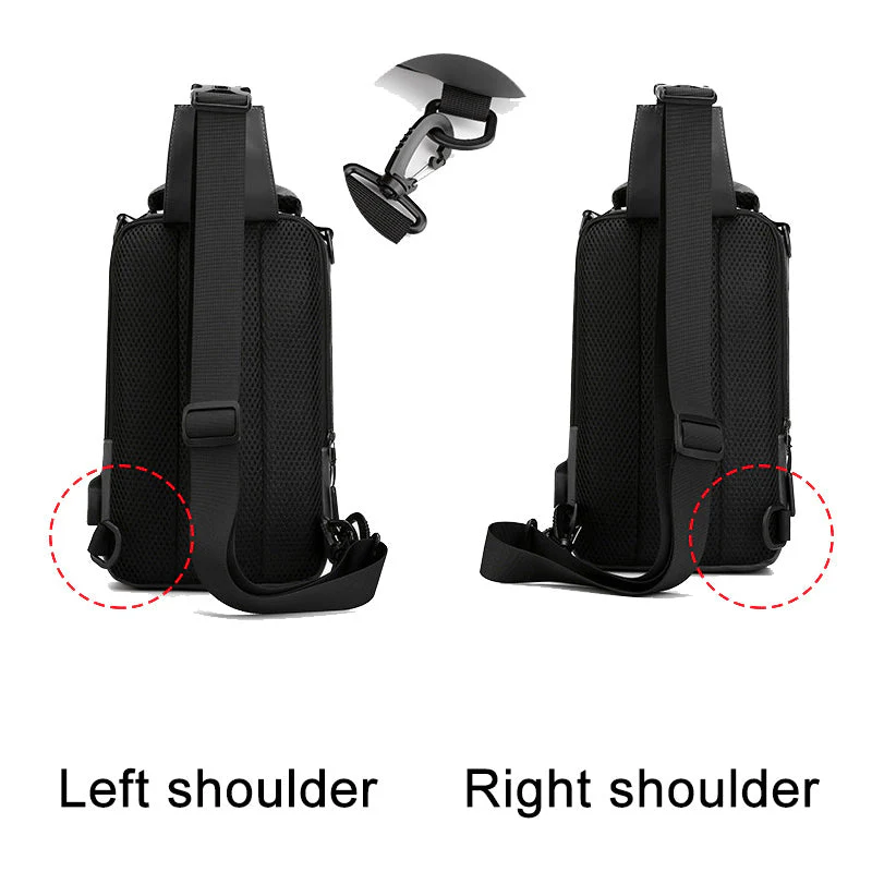 Anti-Theft USB Charging Waterproof Crossbody Bag - Image 7