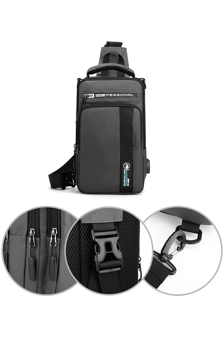 Anti-Theft USB Charging Waterproof Crossbody Bag - Image 8